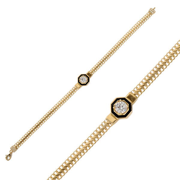 Taşlı Altın Bileklik 14KNY870 - Altınaşkı