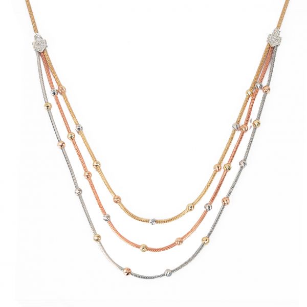 Taşlı Altın Kolye 14KLY001 - Altınaşkı