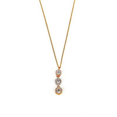 Taşlı Altın Kolye 14KLY448 - Altınaşkı