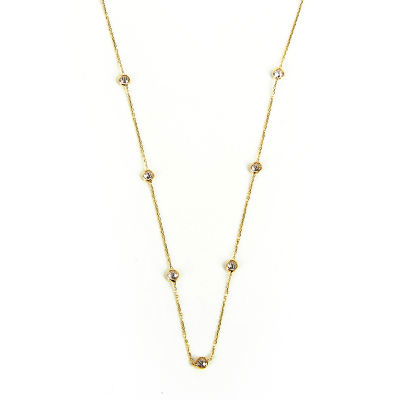 Taşlı Altın Kolye 14KLY69 - Altınaşkı