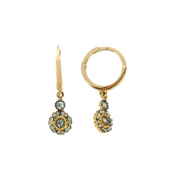 Taşlı Altın Küpe 14KP1059 - Altınaşkı