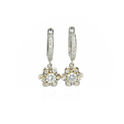 Taşlı Altın Küpe 14KP201 - Altınaşkı