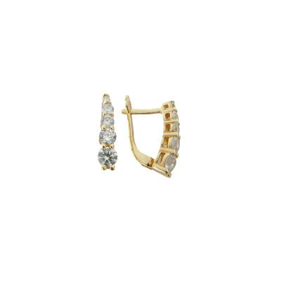 Taşlı Altın Küpe 14KP48 - Altınaşkı