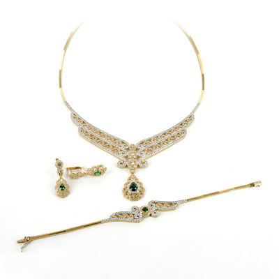 Taşlı Altın Takı Seti 14SET14 - Altınaşkı