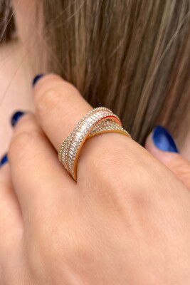 Taşlı Altın Yüzük 14YZ8087 - 3