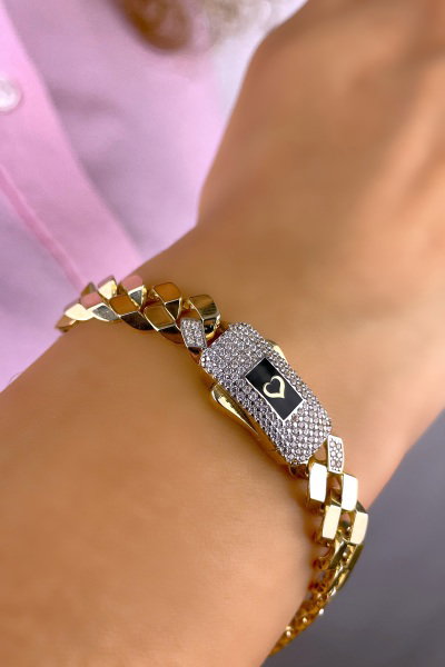 Taşlı Altınaşkı Gurmet Altın Bileklik 14KNY318 - Altınaşkı