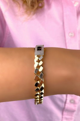 Taşlı Altınaşkı Gurmet Altın Bileklik 14KNY318 - 2