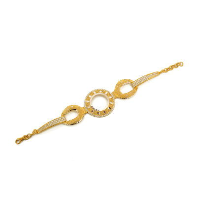 Taşlı Çeyrek Çerçeveli Altın Bileklik 14KNY140 - Altınaşkı