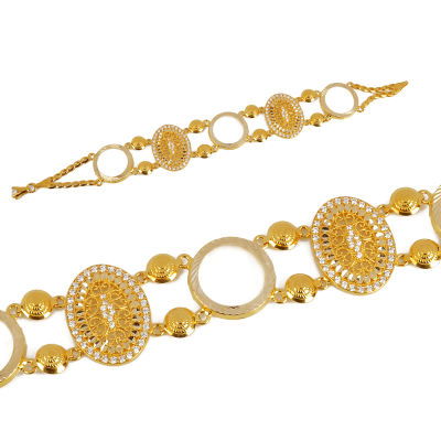 Taşlı Çeyrek Çerçeveli Altın Bileklik 14KNY18 - Altınaşkı