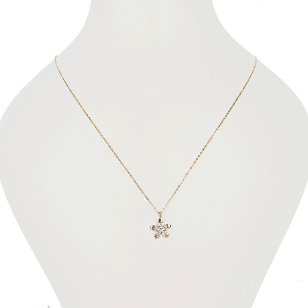 Taşlı Çiçek Hayalet Altın Kolye 8KLY789 - Altınaşkı
