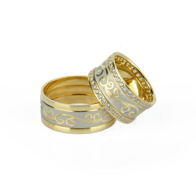 Taşlı Çift Alyans 14ALY159 - Altınaşkı