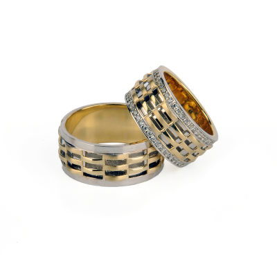 Taşlı Çift Alyans 14ALY16 - Altınaşkı