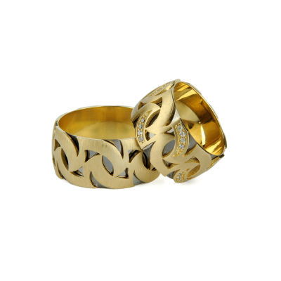 Taşlı Çift Alyans 14ALY166 - Altınaşkı