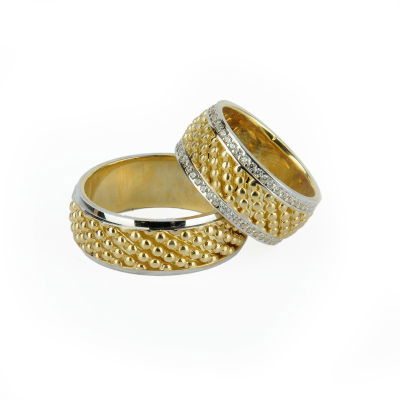 Taşlı Çift Alyans 14ALY59 - Altınaşkı