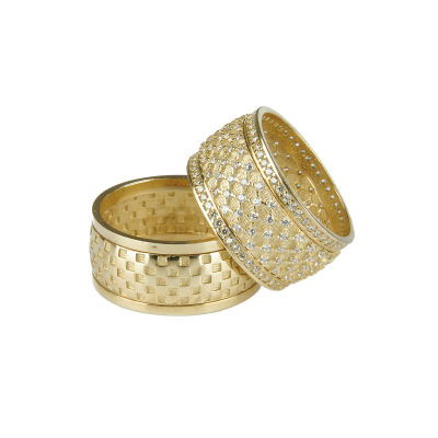 Taşlı Çift Alyans 14ALY87 - Altınaşkı