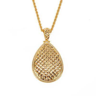 Taşlı Damla Altın Kolye 14KLY846 - Altınaşkı