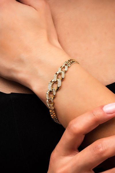 Taşlı Gurmet Altın Bileklik 14KNY3942 - Altınaşkı