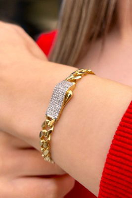 Taşlı Gurmet Altın Bileklik 14KNY9127 - 2