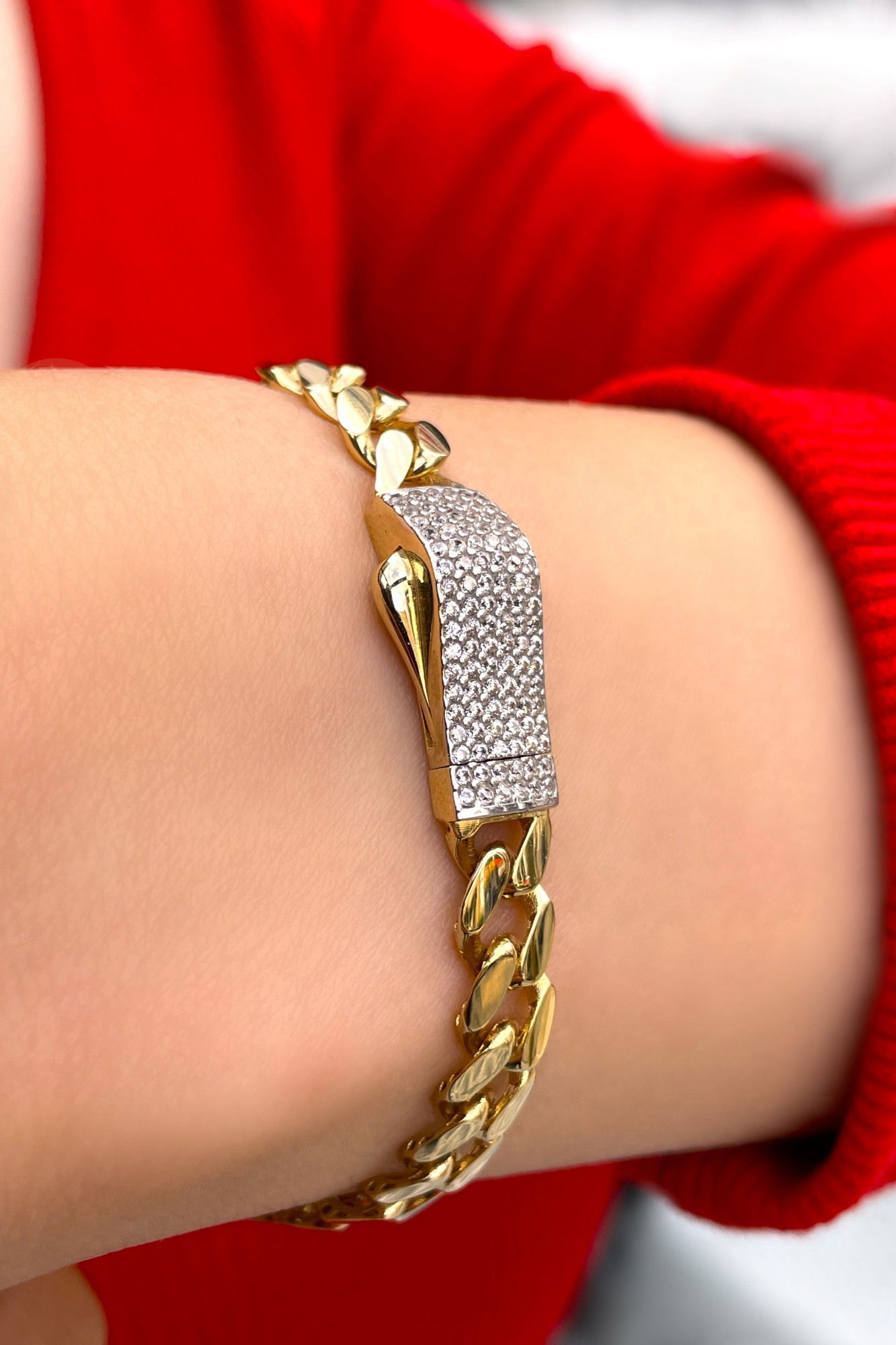 Taşlı Gurmet Altın Bileklik 14KNY9127 - 3