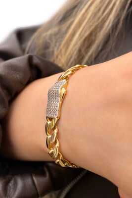 Taşlı Gurmet Altın Bileklik 14KNY9345 - 2