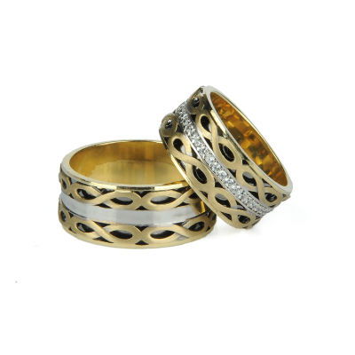 Taşlı Sonsuzluk Çift Alyans 14ALY141 - Altınaşkı