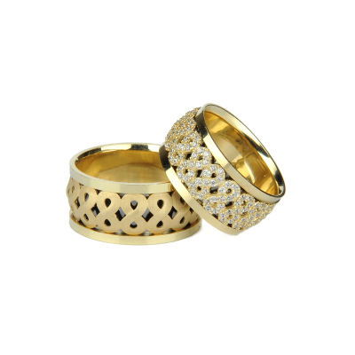 Taşlı Sonsuzluk Çift Alyans 14ALY26 - Altınaşkı