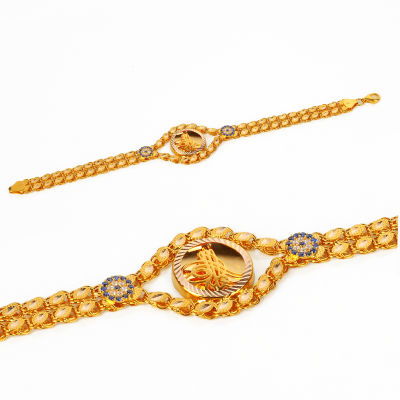 Taşlı Tuğralı Bileklik 14KNY227 - Altınaşkı