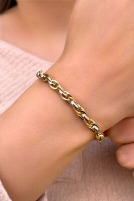 Taşsız Altın Bileklik 14KNY9303 - 1