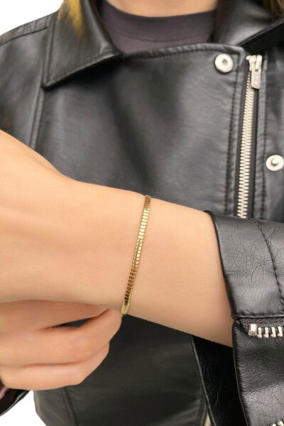 Taşsız Altın Bileklik 8KNY5829 - Altınaşkı