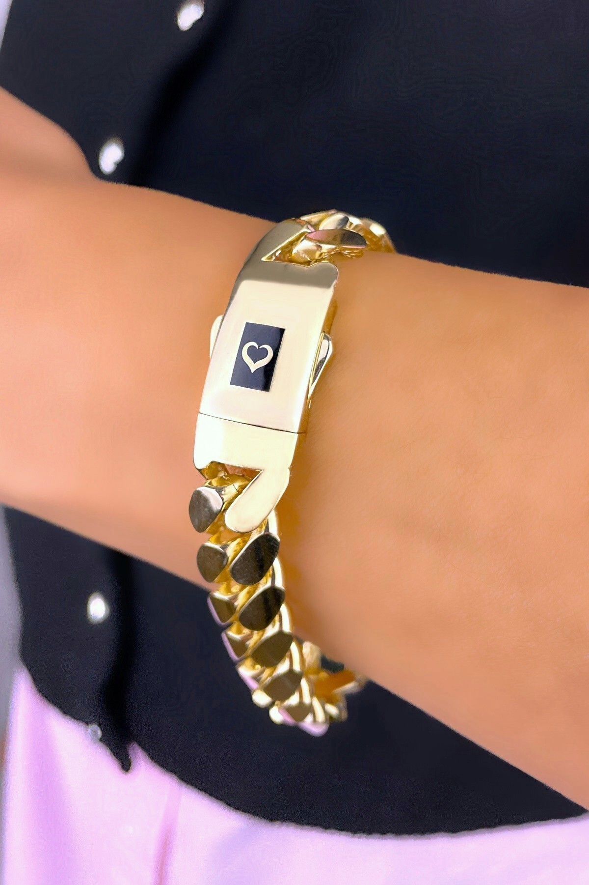 Taşsız Altınaşkı Gurmet Altın Bileklik 14KNY310 - 2