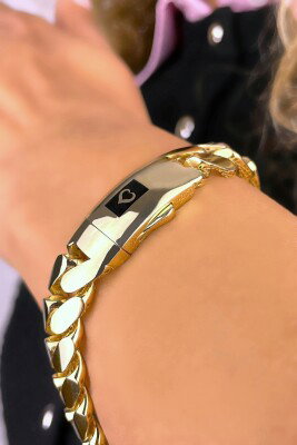 Taşsız Altınaşkı Gurmet Altın Bileklik 14KNY310 - 1