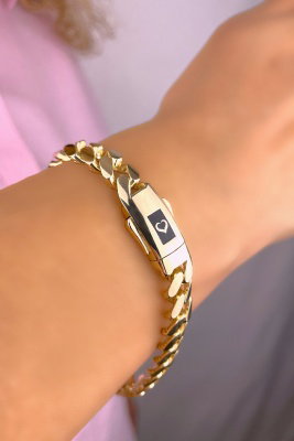 Taşsız Altınaşkı Gurmet Altın Bileklik 14KNY329 - 1