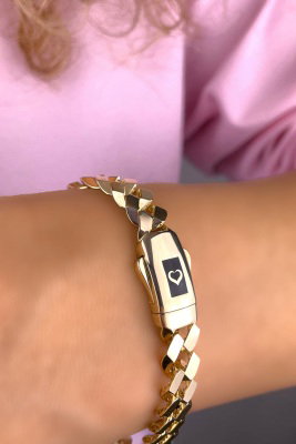 Taşsız Altınaşkı Gurmet Altın Bileklik 14KNY339 - 1