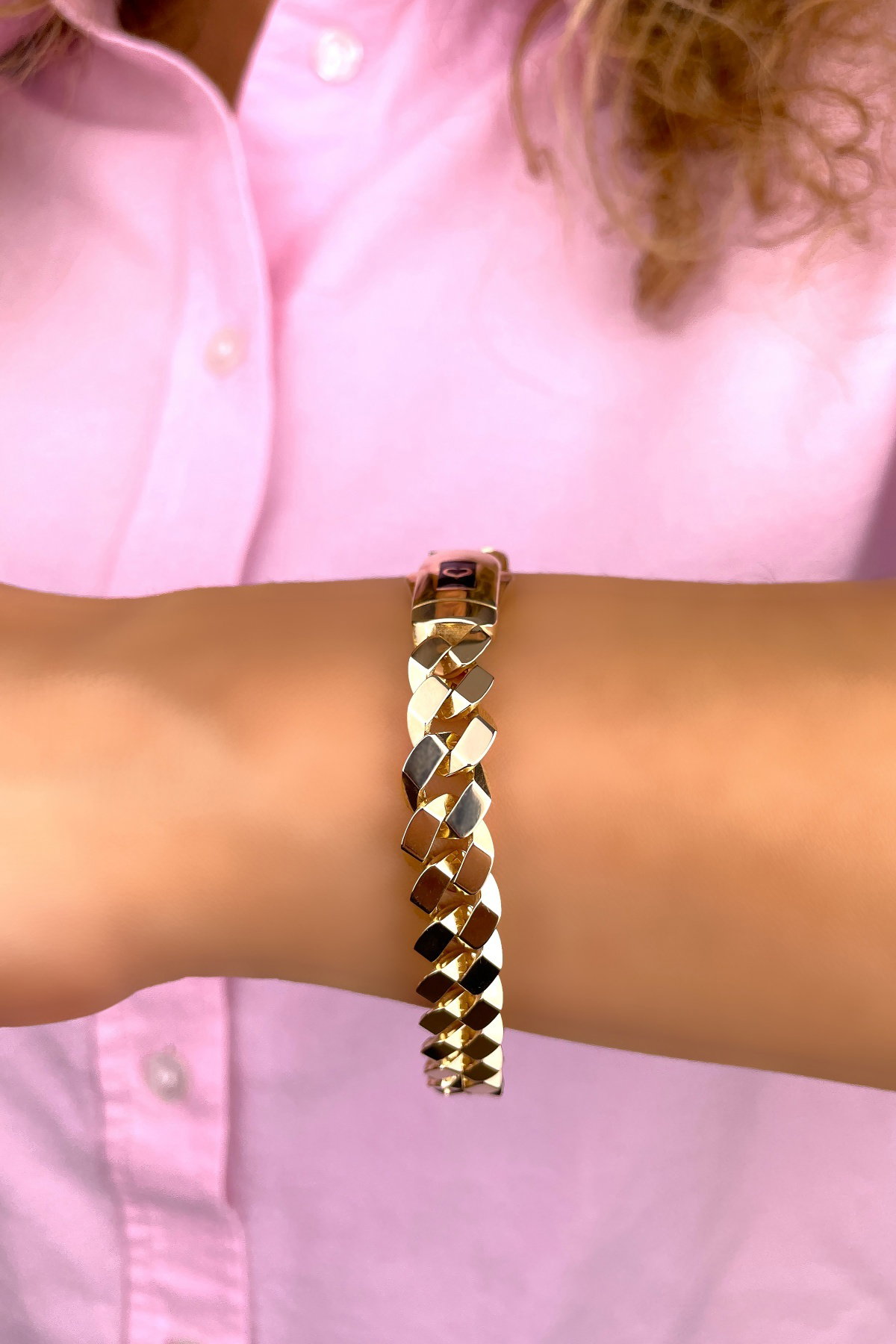 Taşsız Altınaşkı Gurmet Altın Bileklik 14KNY339 - 2