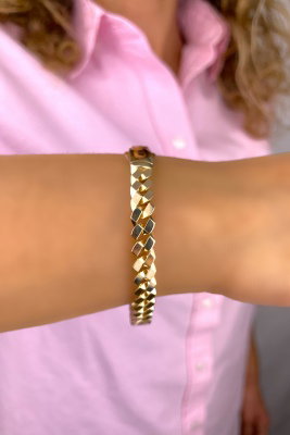 Taşsız Altınaşkı Gurmet Altın Bileklik 14KNY343 - 2