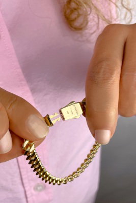 Taşsız Altınaşkı Gurmet Altın Bileklik 14KNY359 - 3