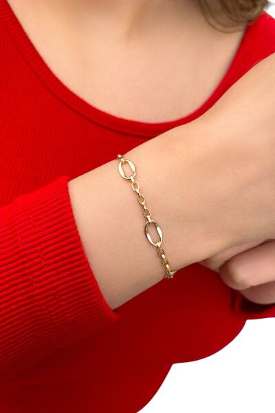 Taşsız Ataş Halka Altın Bileklik 8KNY8983 - Altınaşkı