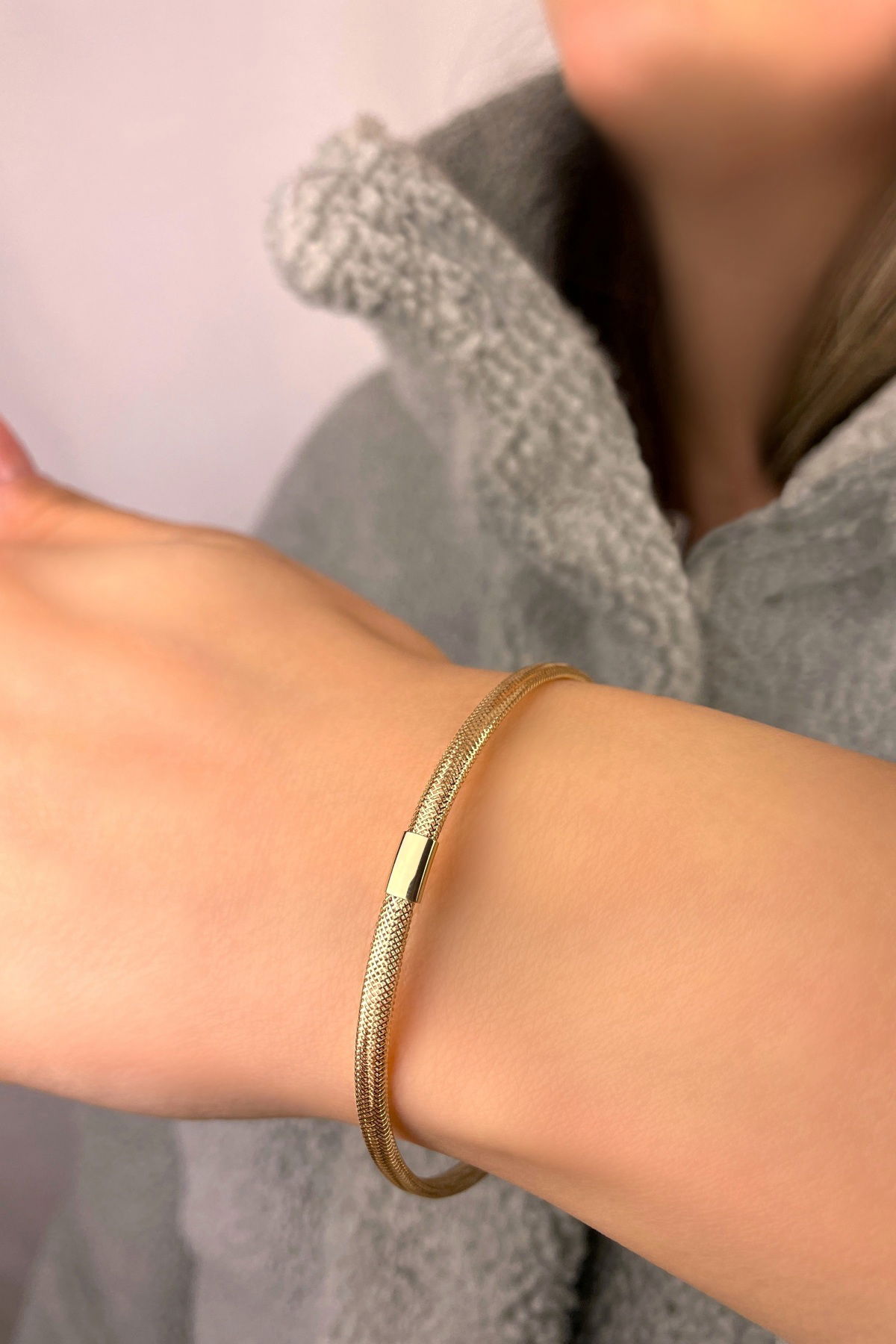 Taşsız Esnek Altın Bileklik 14KNY8890 - 2