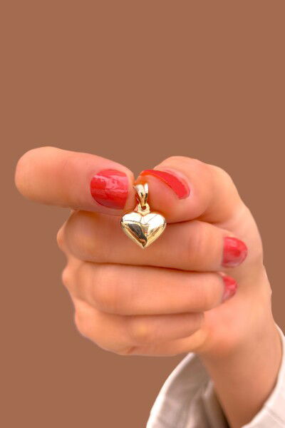 Taşsız Kalp Altın Kolye Ucu 14KLY7062 - Altınaşkı