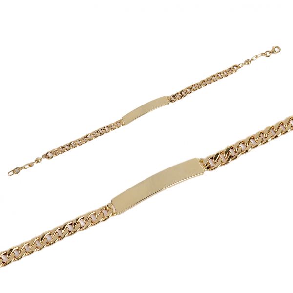 Taşsız Plaka Altın Bileklik 14KNY565 - Altınaşkı