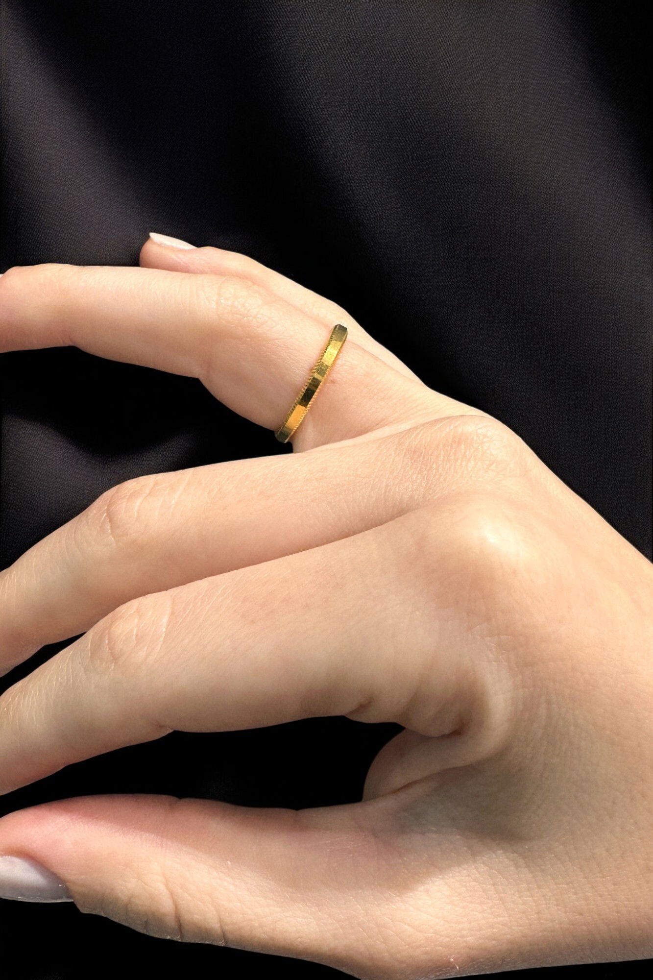 Tek Sıra Ajda Altın Yüzük 8YZK533 - 2