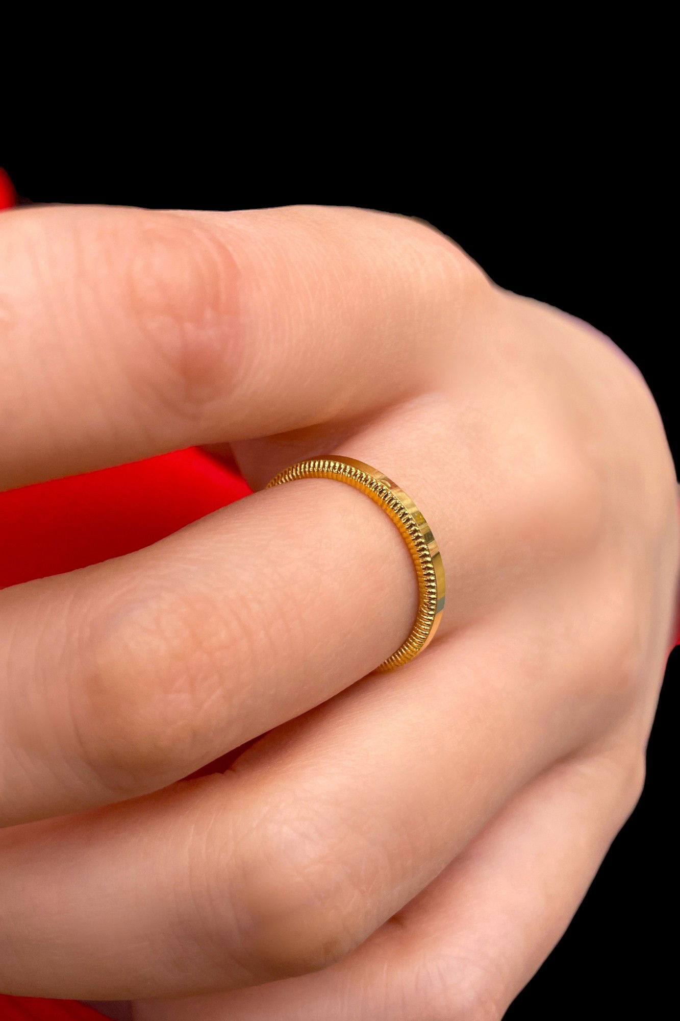 Tek Sıra Ajda Altın Yüzük 8YZK533 - 2