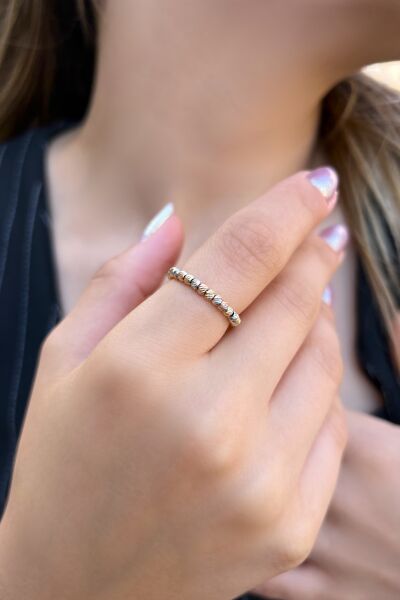 Tek Sıra Dorika Altın Yüzük 14YZ5472 - Altınaşkı