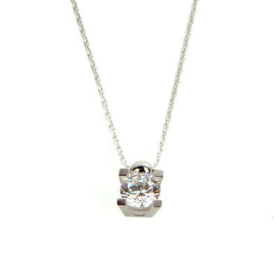 Tek Taş Altın Kolye 14KLY20 - Altınaşkı