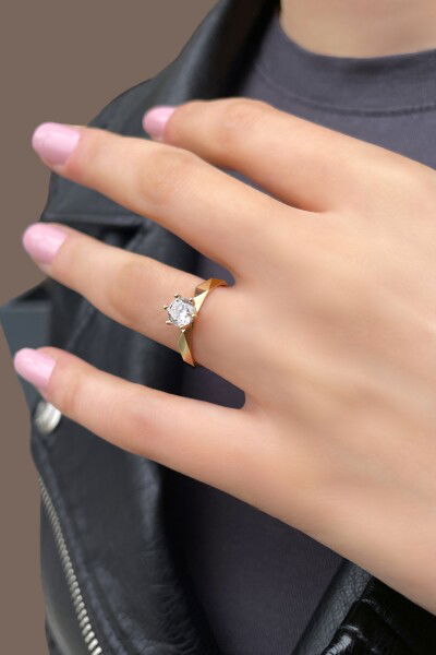 Tektaş Altın Yüzük 14YZ7049 - Altınaşkı