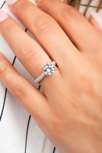 Tektaş Beyaz Altın Yüzük 14YZ4203 - Altınaşkı