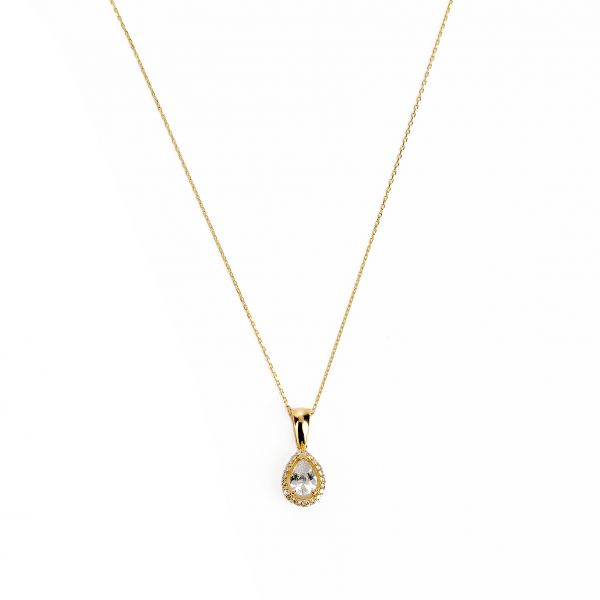 Tektaş Damla Altın Kolye 14KLY003 - Altınaşkı