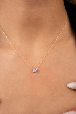 Tektaş Hayalet Altın Kolye 8KLY746 - 2