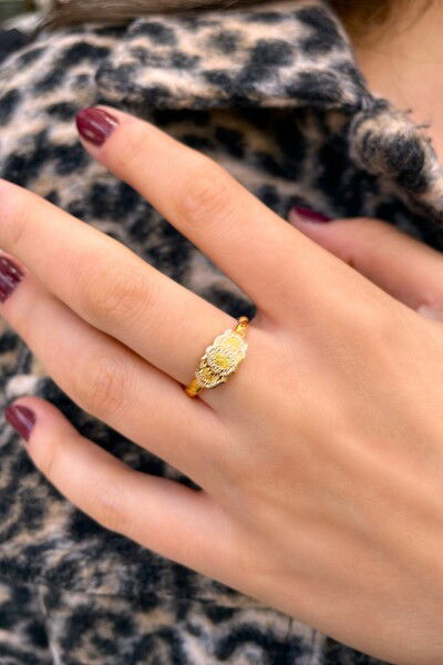 Tokalı Burma Altın Yüzük 8YZK661 - Altınaşkı