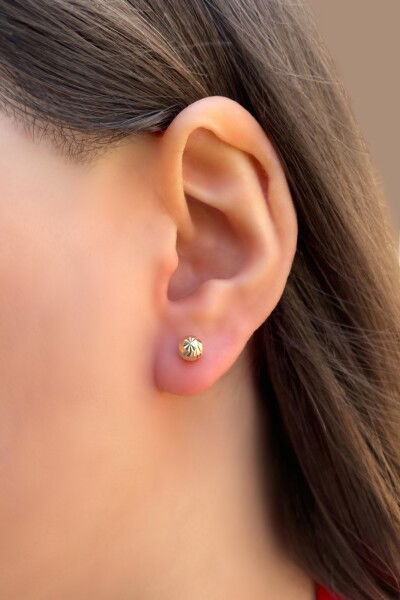 Top Altın Küpe 14KP2841 - Altınaşkı